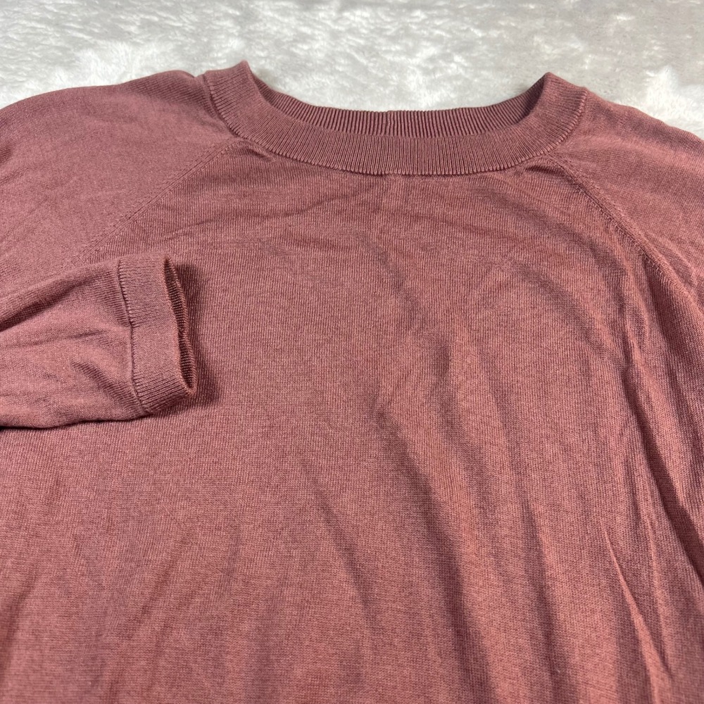 Lululemon Women 6 Sit In Lotus Sweater Mauve Rosewood Cashmere Blend Long Sleeve